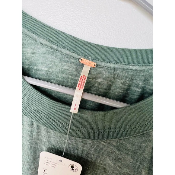 Free People Fall in Love Tee Washed Army - Picture 5 of 8